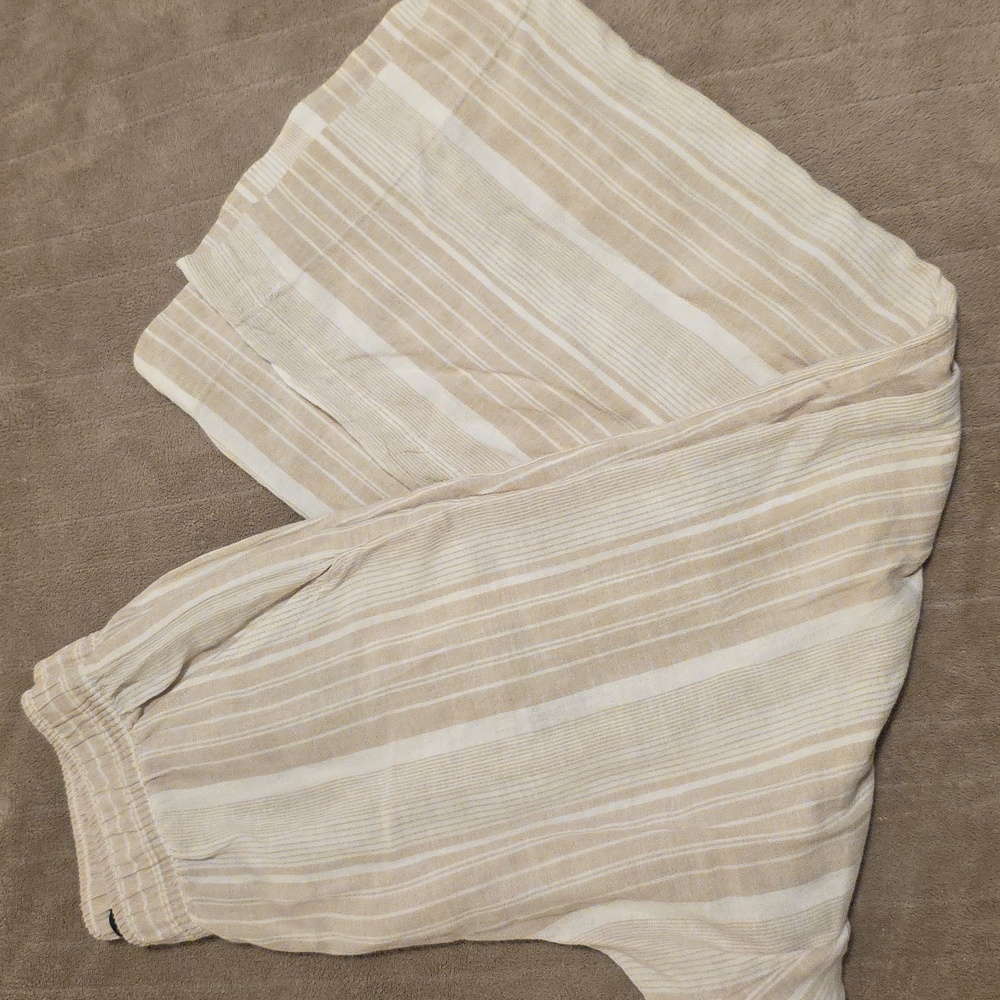 Striped Beige Pants
